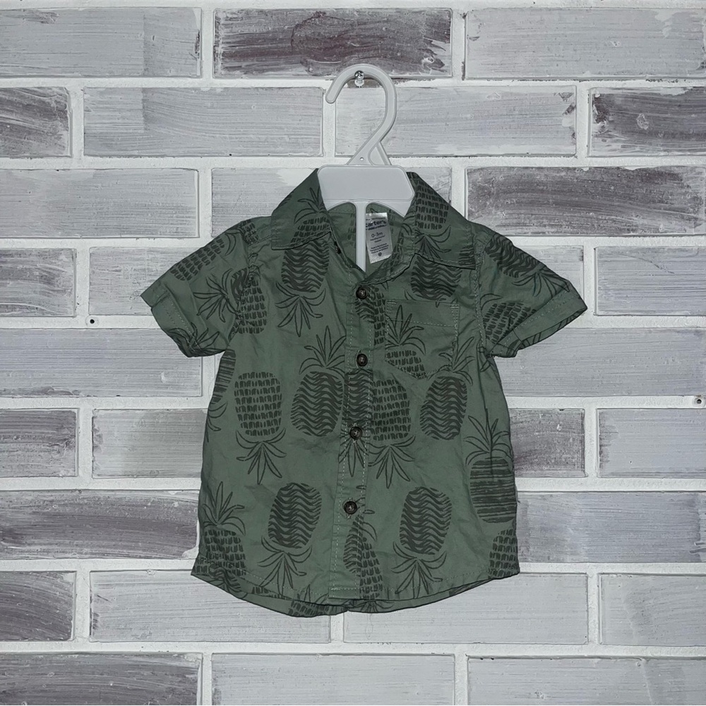 Green Pineapple Shirt/Short Set